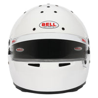 Thumbnail for Front view of Bell KC7-CMR Pro white kart racing helmet