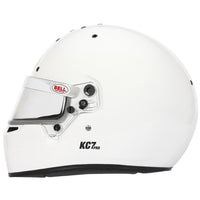 Thumbnail for Bell KC7-CMR Pro white karting helmet right side profile view