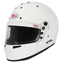 Thumbnail for Bell KC7-EV CMS Pro White helmet front three-quarter view with clear visor
