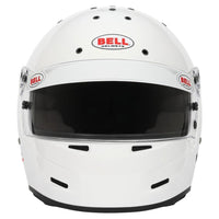 Thumbnail for Bell M8 Sport white helmet front view visor closed image
