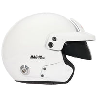 Thumbnail for Bell MAG-10 Pro white open-face helmet right side profile with visor mechanism image