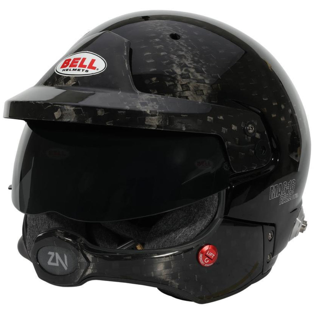 Bell MAG-10 Rally Ultra Carbon helmet front three quarter view image