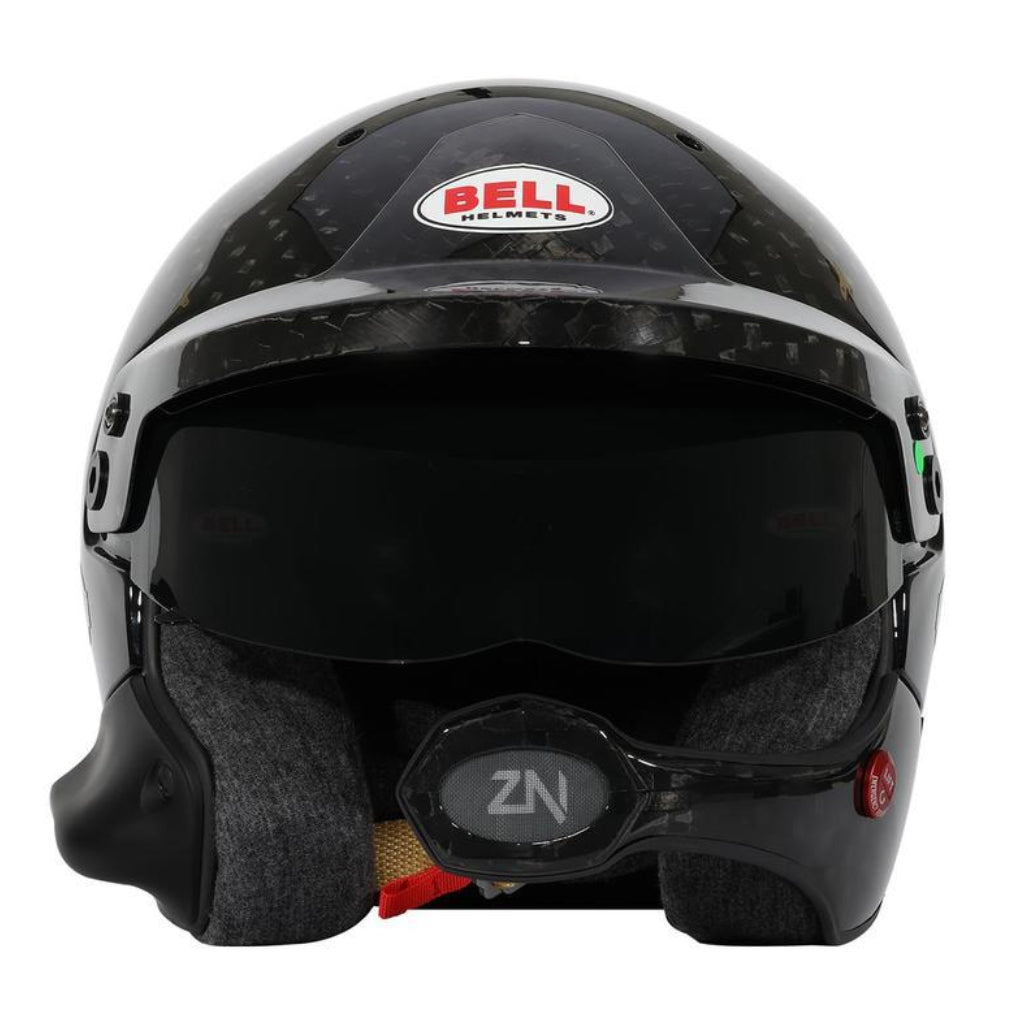 Bell MAG-10 Rally Ultra Carbon helmet front view with visor image