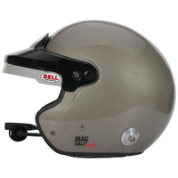 Thumbnail for Bell MAG Rally Sport helmet titanium left side profile showing visor and shell image