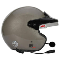 Thumbnail for Bell MAG Rally Sport helmet titanium right side profile with communication cable image