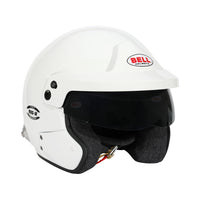 Thumbnail for Bell Mag-10 Pro white racing helmet front left angle