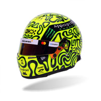 Thumbnail for Bell 1:2 scale Lando Norris 2025 McLaren F1 mini helmet left angle view