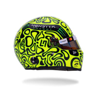 Thumbnail for Bell 1:2 scale Lando Norris 2025 McLaren F1 mini helmet left profile view