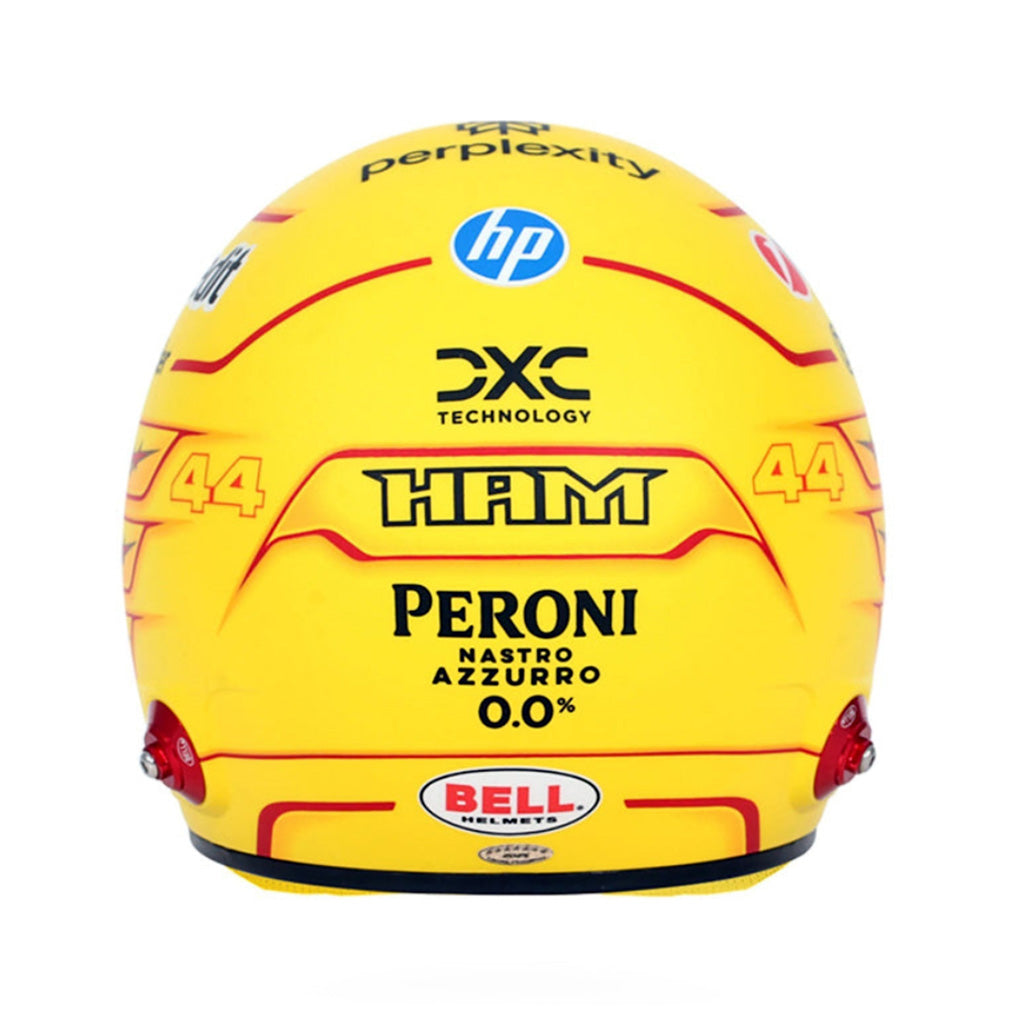 Bell HP77 Lewis Hamilton/Ferrari 2025 mini helmet back view
