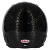 Thumbnail for Rear view of Bell RS7-K ULTRA carbon helmet showing centered Bell logo and carbon fiber weave image