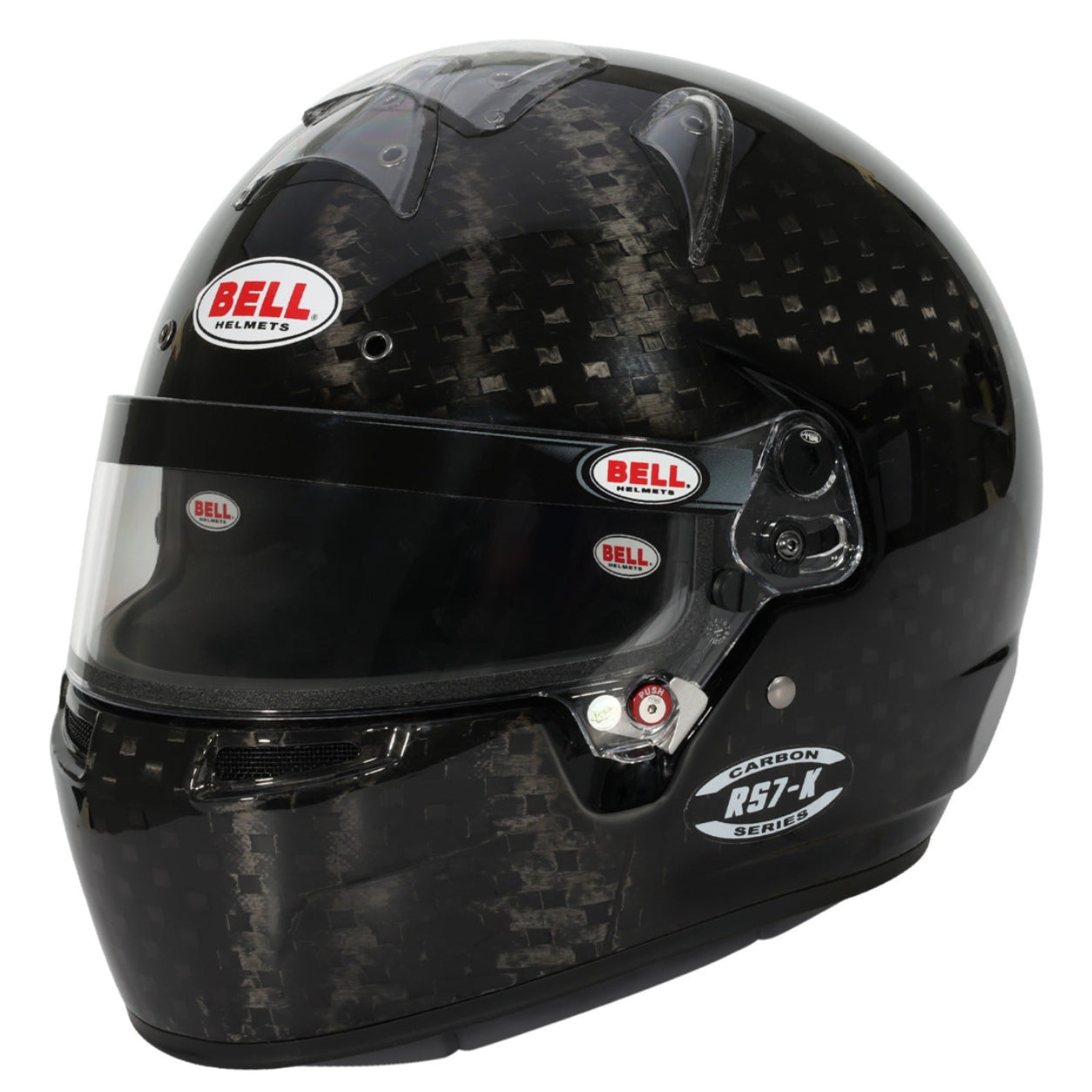 Bell RS7-K Ultra Carbon K2025 karting helmet alternate front left view
