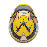 Thumbnail for Bell RS7-K Stamina Anthracite Yellow Karting Helmet top view