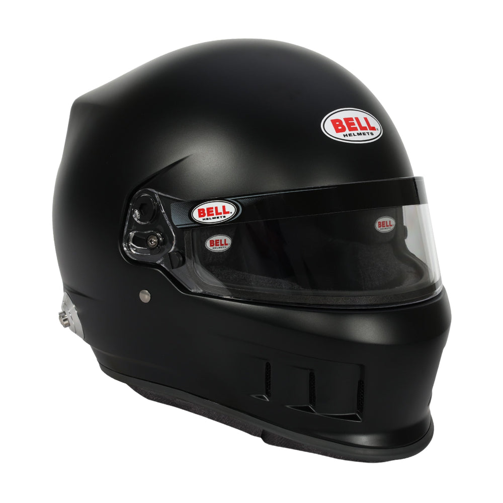 Bell XD-7 PRO Matte Black racing helmet front angle view