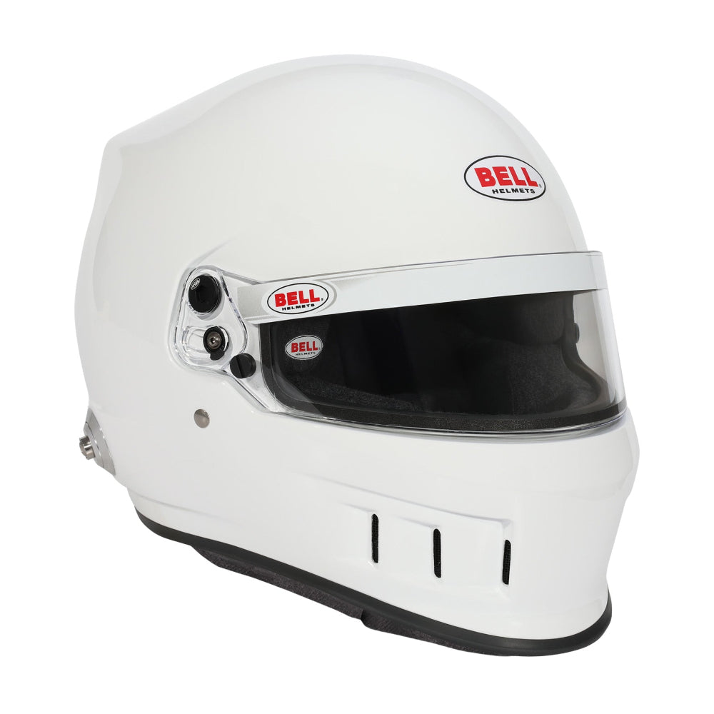 Bell XD-7 PRO White helmet angled right front view