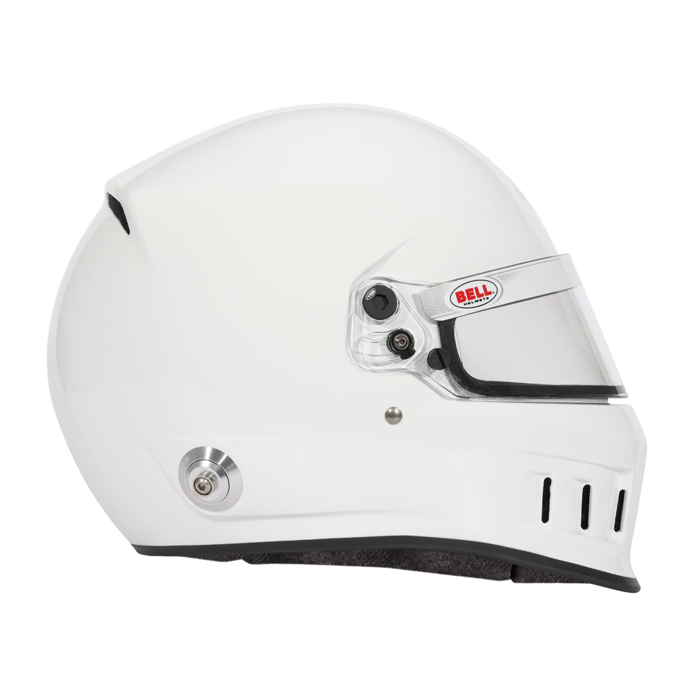 Bell XD-7 PRO White helmet angled right front view