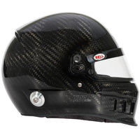 Thumbnail for Bell XD7 Ultra carbon fiber racing helmet right side profile with HANS post and visor mechanism