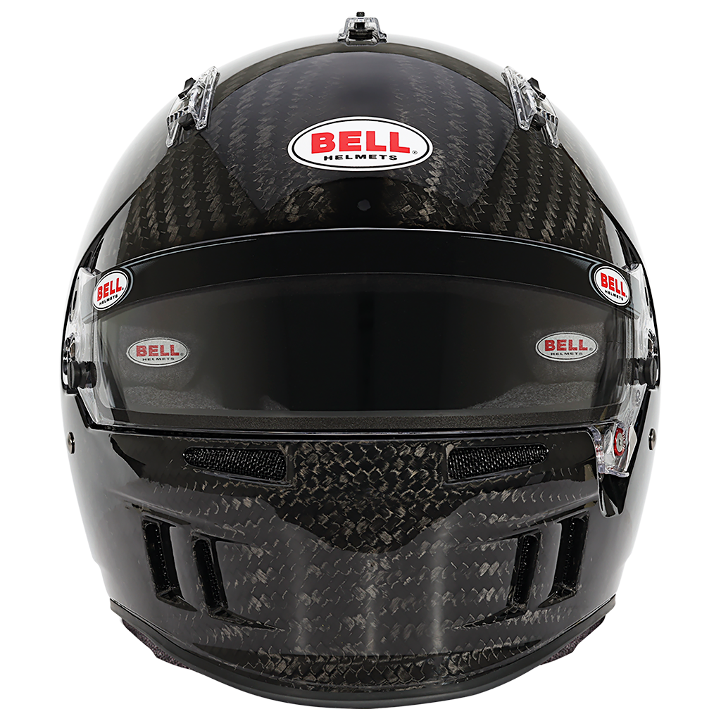 Bell XR7 Ultra Carbon helmet front view with visor closed and ventilation details image