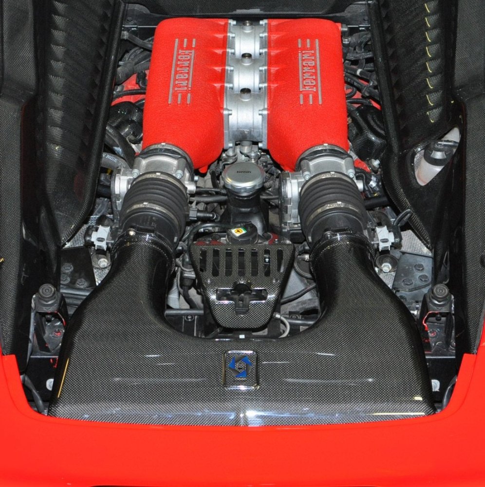 C3 Carbon Ferrari 458 Carbon Fiber Bonnet Latch Cover - Competition Motorsport
