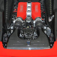 Thumbnail for C3 Carbon Ferrari 458 Carbon Fiber Bonnet Latch Cover - Competition Motorsport