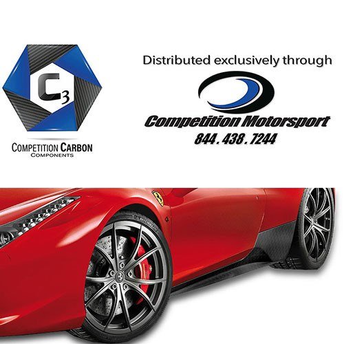 C3 Carbon Ferrari 458 Carbon Fiber Side Skirts - Competition Motorsport