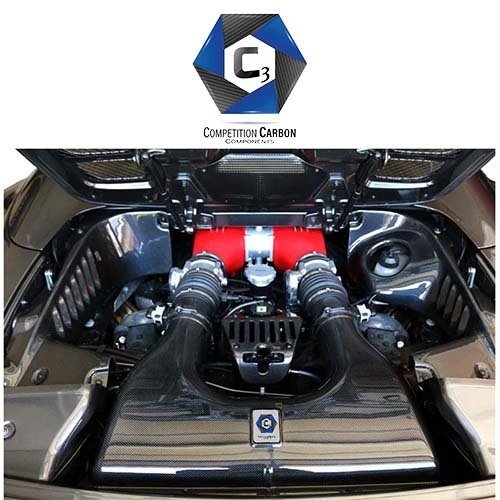 C3 Carbon Ferrari 458 Spider Engine Bay Complete Package - Competition Motorsport