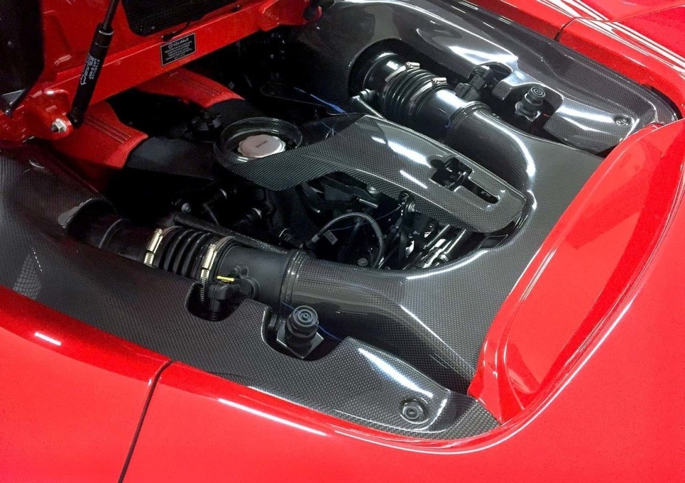 C3 Carbon Ferrari 488 Spider Carbon Fiber Complete Engine Kit - Competition Motorsport