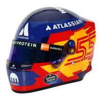 Thumbnail for Bell HP77 Carlos Sainz 1:2 Scale F1 Mini Helmet | Williams 2025 F1 Season