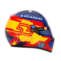 Thumbnail for Bell HP77 Carlos Sainz 1:2 Scale F1 Mini Helmet | Williams 2025 F1 Season