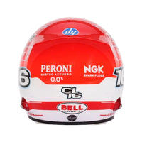 Thumbnail for Charles Leclerc 2026 F1 mini helmet rear view with Bell branding and number 16 details