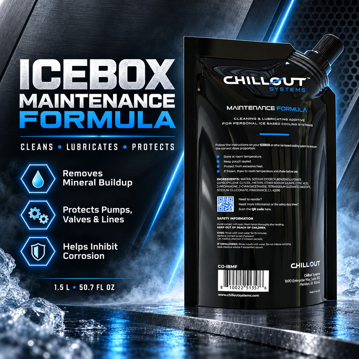 Chillout Systems IceBox Maintenance Formula with cleaning, lubrication and corrosion protection features