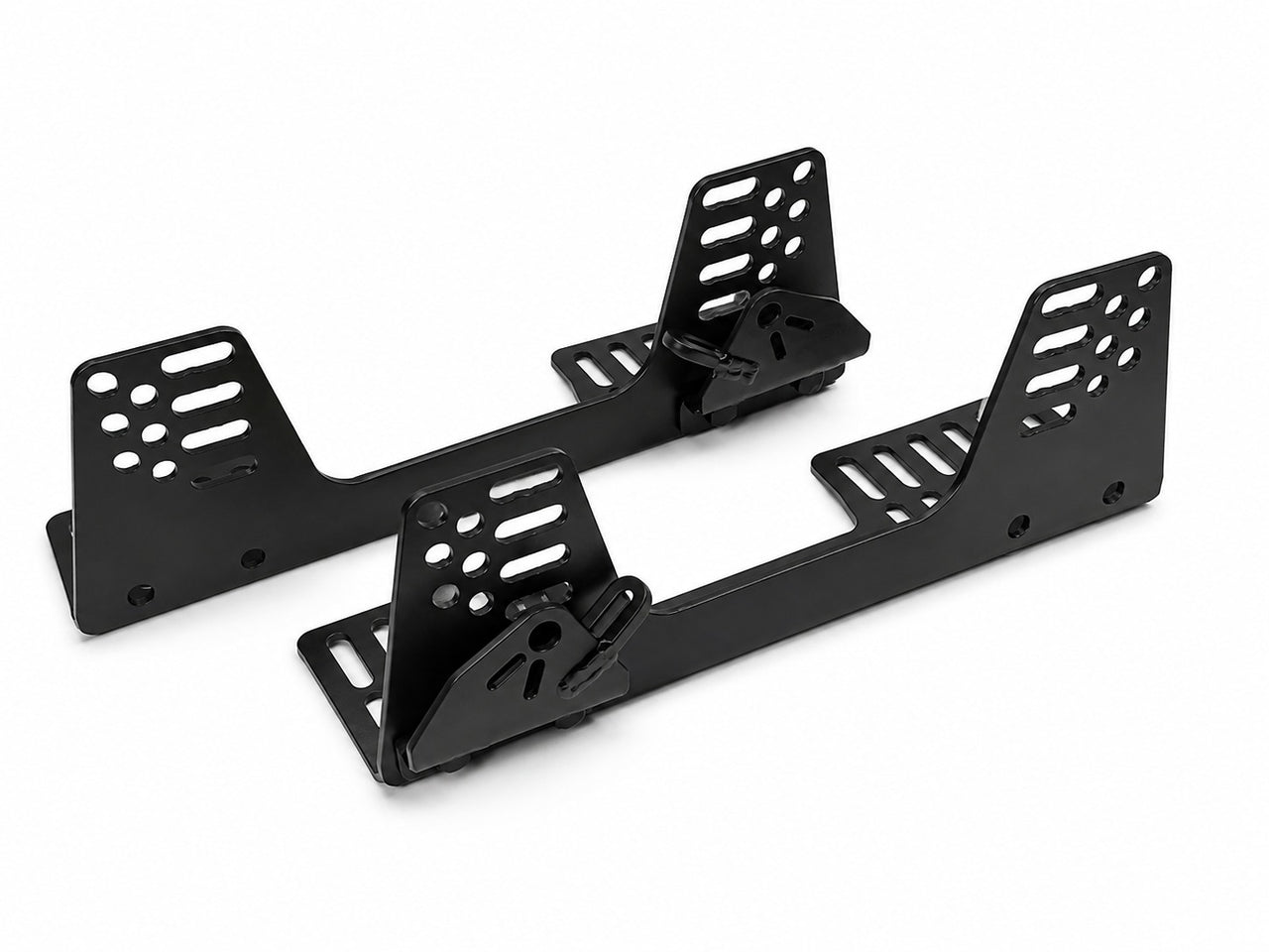 CMS Performance short racing seat side mounts with integrated lap belt mounting points