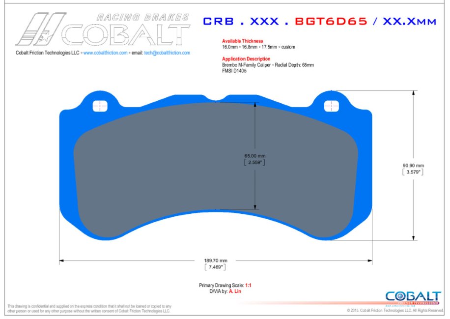 Cobalt Corvette C7 Z07 (Z07 Carbon Ceramic Brakes w- Iron Disc) Brake Pads (Front) - Competition Motorsport
