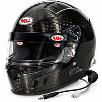 Thumbnail for Bell GT6 RD ULTRA-4C/EC carbon fiber racing helmet with integrated communications cable, hydration connector, wide eyeport, HANS posts and gloss carbon shell