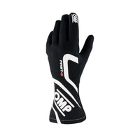 Thumbnail for Close-up view of OMP First S Race Gloves showing silicone print on palm and fingers for enhanced grip.