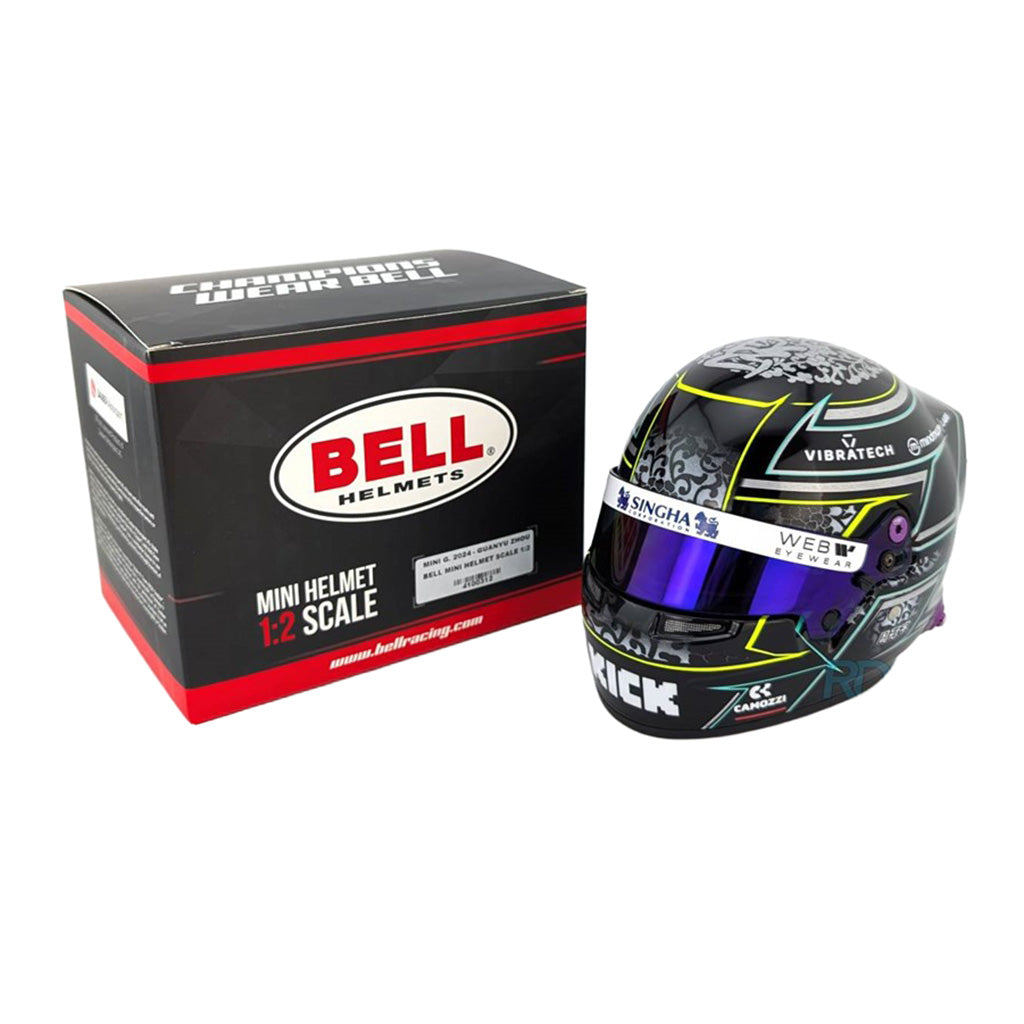 Bell HP77 Guanyu Zhou 1:2 Scale F1 Mini Helmet | Kick Sauber 2024 Season