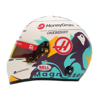 Thumbnail for Detailed Bell Mini Helmet – Kevin Magnussen Haas F1 2024 season design