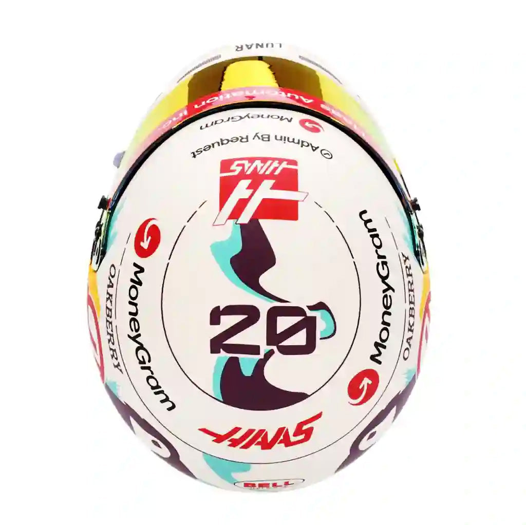 bell 1 2 scale helmets Bell 2024 Kevin Magnussen 1:2 Scale Replica Mini Helmet @ Competition Motorsport