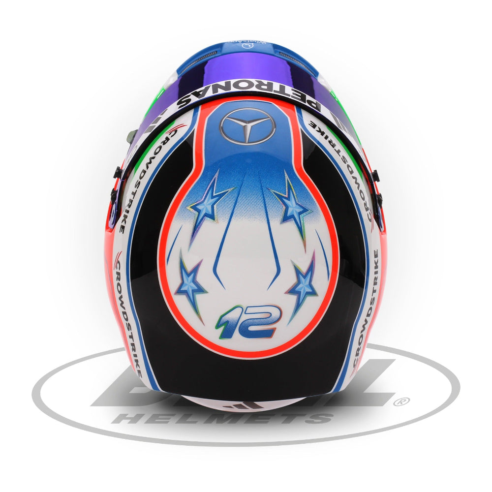 agv antonelli helmet Kimi Antonelli 2025 F1 Bell Mini Helmet 1:2 Scale – In stock @ Competition Motorsport