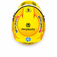Thumbnail for Lewis Hamilton 2026 F1 Bell 1:2 scale mini helmet top view on white background