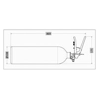 Thumbnail for Lifeline Zero 2000 2.25ltr Club Fire Marshal mechanical fire suppression cylinder dimensions