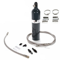 Thumbnail for Lifeline 5lbs SFI 17.1 automatic fire suppression cylinder with braided stainless lines and a single nozzle