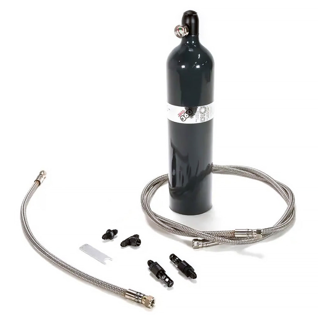Lifeline 5lbs SFI 17.1 automatic fire suppression cylinder with braided stainless lines and dual nozzles