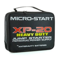 Thumbnail for Black carrying case for Micro-Start XP-20 Heavy Duty jump starter on a white background