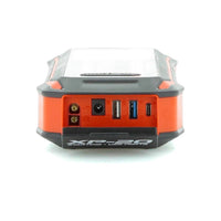 Thumbnail for Antigravity Orange and black portable power station with USB ports on a white background