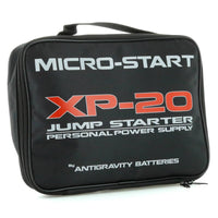 Thumbnail for Black jump starter bag with 'Micro-Start XP-20' branding on a white background