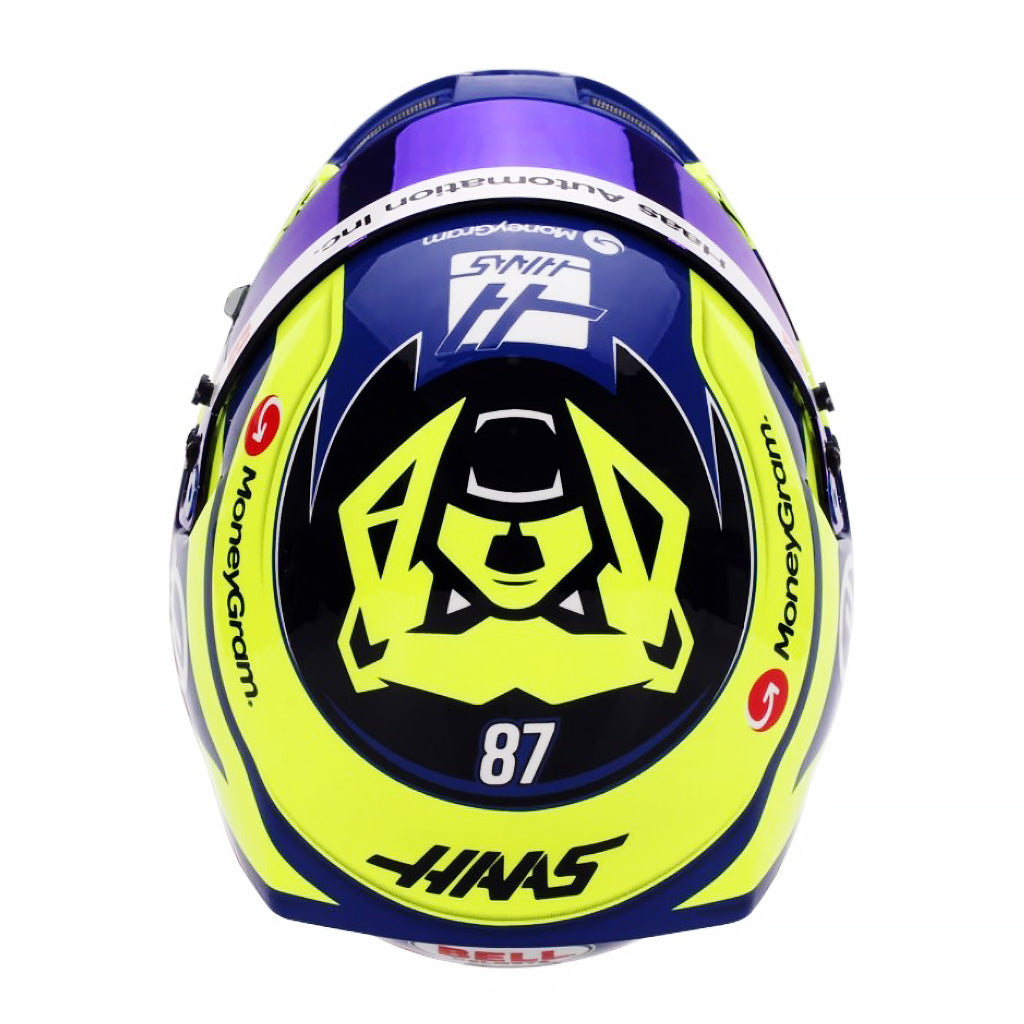 Bell HP77 Oliver Bearman 1:2 Scale F1 Mini Helmet | Haas 2025 F1 Season