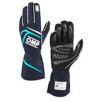 Thumbnail for omp-first-nomex-race-gloves-Navy/cyan-sale-image