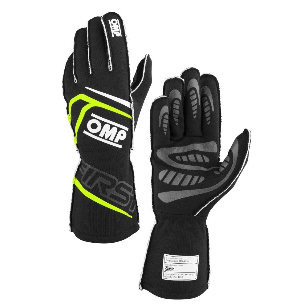 omp-first-nomex-race-gloves-black/yellow-sale-image