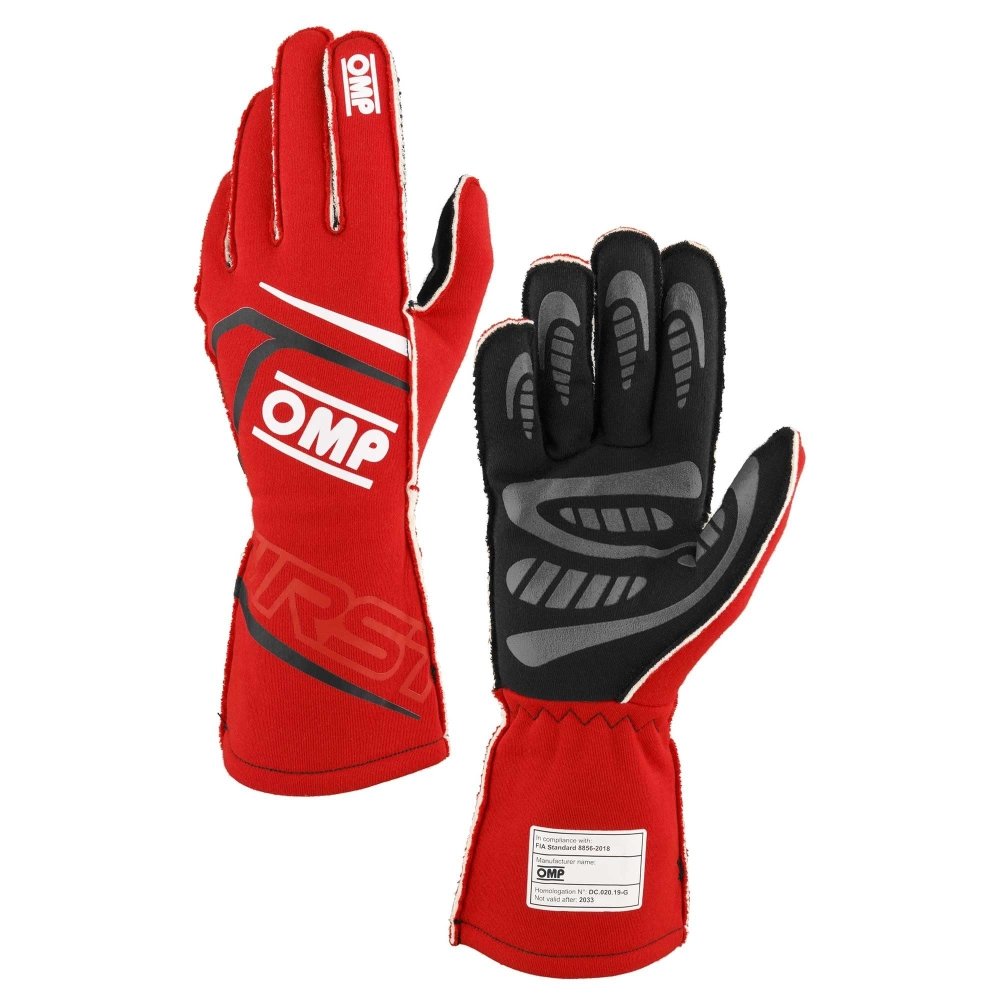 omp-first-nomex-race-gloves-red/white-sale-image