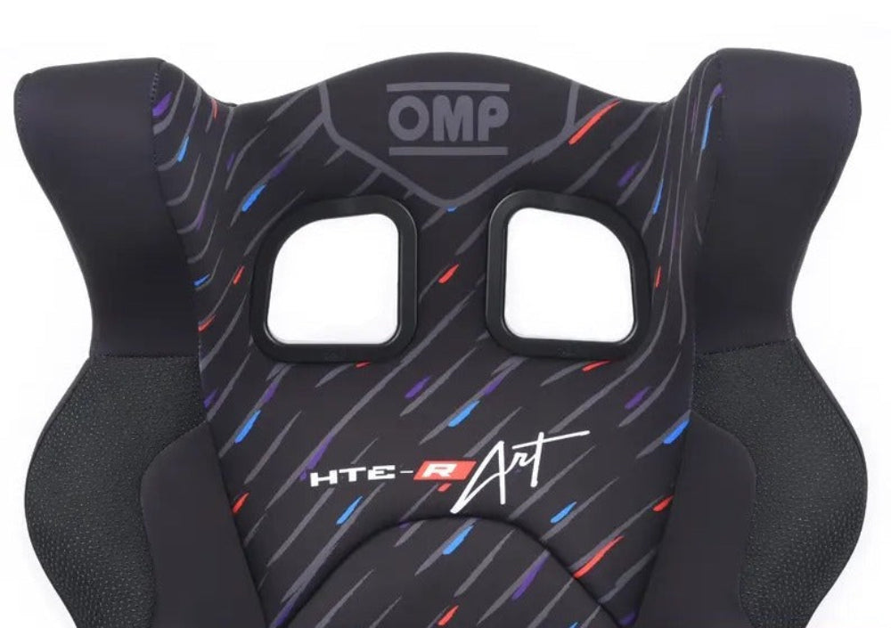 OMP HTE-R ART racing seat upper head restraint and harness openings-image